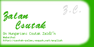 zalan csutak business card